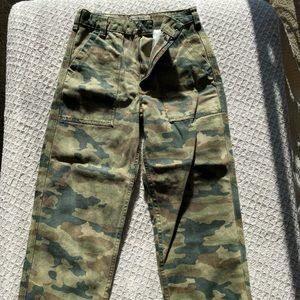 Free People Camo Straight Fit Pants